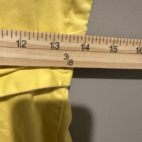 A Byer Dress Womens Size 3 Yellow Tennis Style Belt Ties in Back Midi - Picture 10 of 11